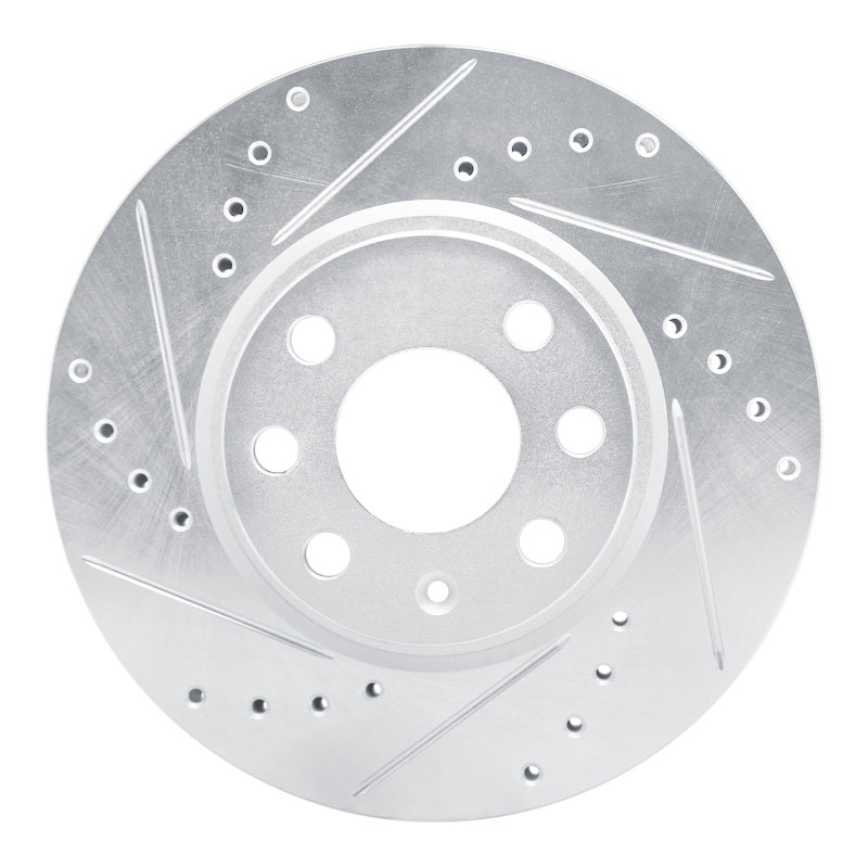R1 Concepts R1 02-17 Chevrolet Tornado (Mexico) Front Left Drilled & Slotted Silver Brake Rotor