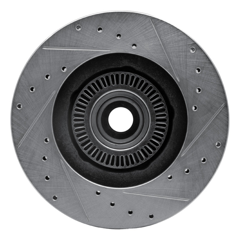 R1 Concepts R1 95-11 Ford Explorer Front Left Drilled & Slotted Silver Brake Rotor