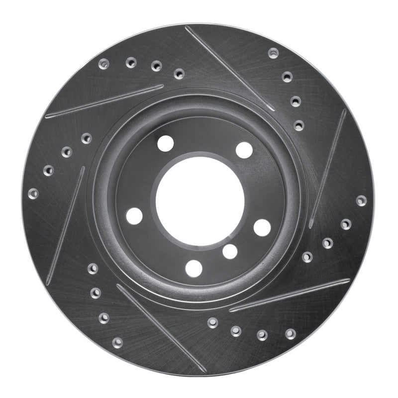 R1 Concepts R1 05-07 BMW 120i (Mexico) Front Left Drilled & Slotted Silver Brake Rotor