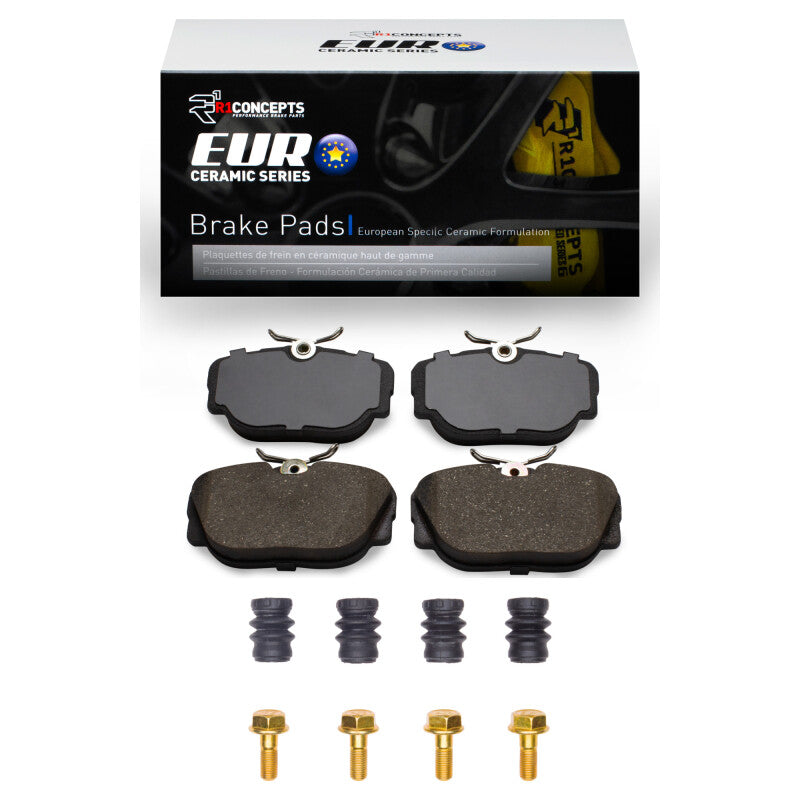 R1 Concepts R1 94-04 Land Rover Range Rover Rear Euro Ceramic Pads & Hardware Kit