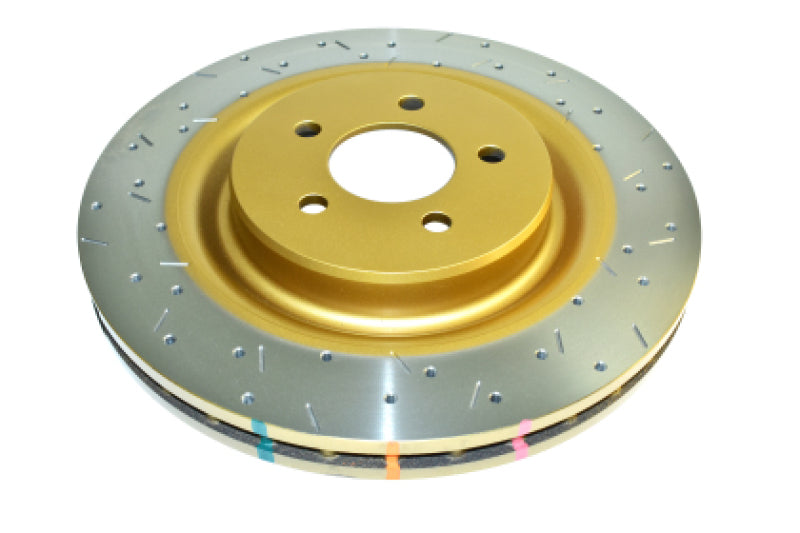 DBA 14-17 Audi RS7 Rear T3 Silver Hat Cross Drilled & Dimpled 4000 Series Rotor