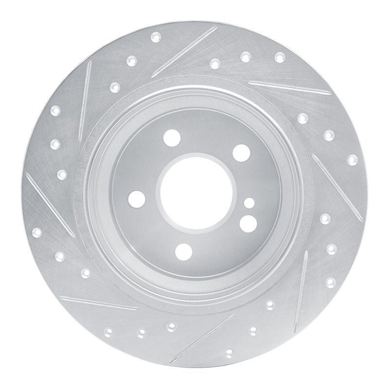 R1 Concepts R1 03-16 Mercedes-Benz E200 (Latin America) Rear Right Drilled & Slotted Silver Brake Rotor