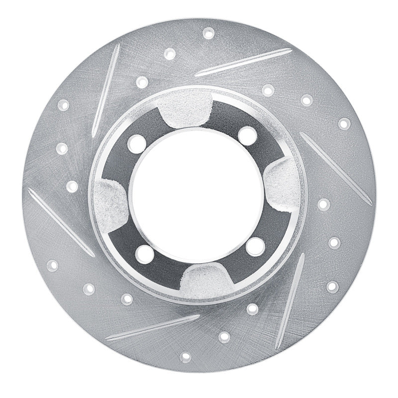 R1 Concepts R1 85-91 Dodge COLT Front Left Drilled & Slotted Silver Brake Rotor