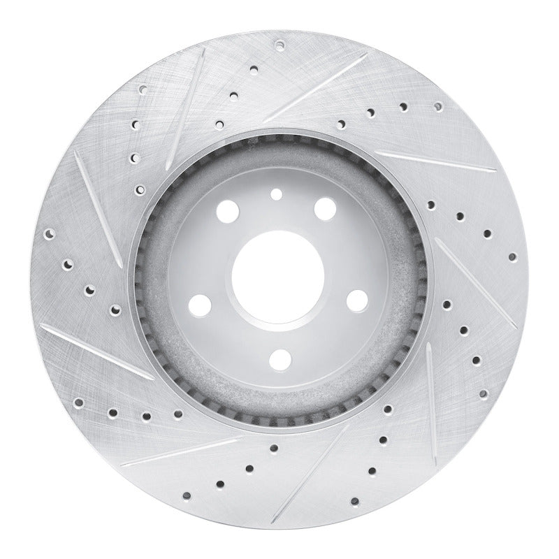 R1 Concepts R1 13-19 Buick Regal Front Right Drilled & Slotted Silver Brake Rotor