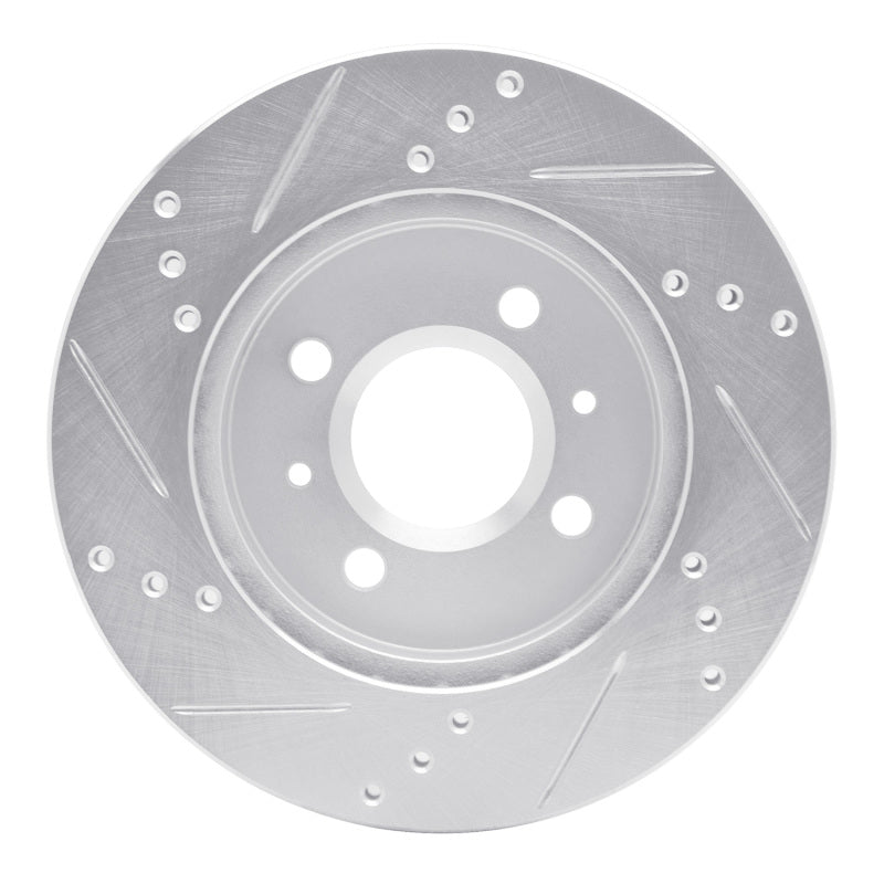 R1 Concepts R1 91-02 Saturn SC Front Right Drilled & Slotted Silver Brake Rotor