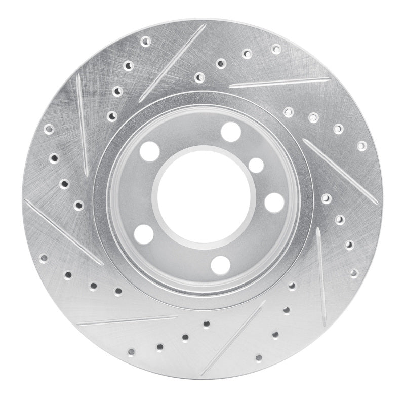 R1 Concepts R1 11-16 Mini Cooper Paceman Front Right Drilled & Slotted Silver Brake Rotor