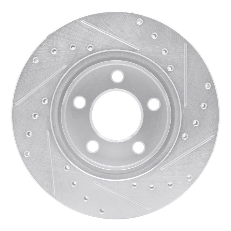 R1 Concepts R1 95-02 Ford Explorer Front Left Drilled & Slotted Silver Brake Rotor