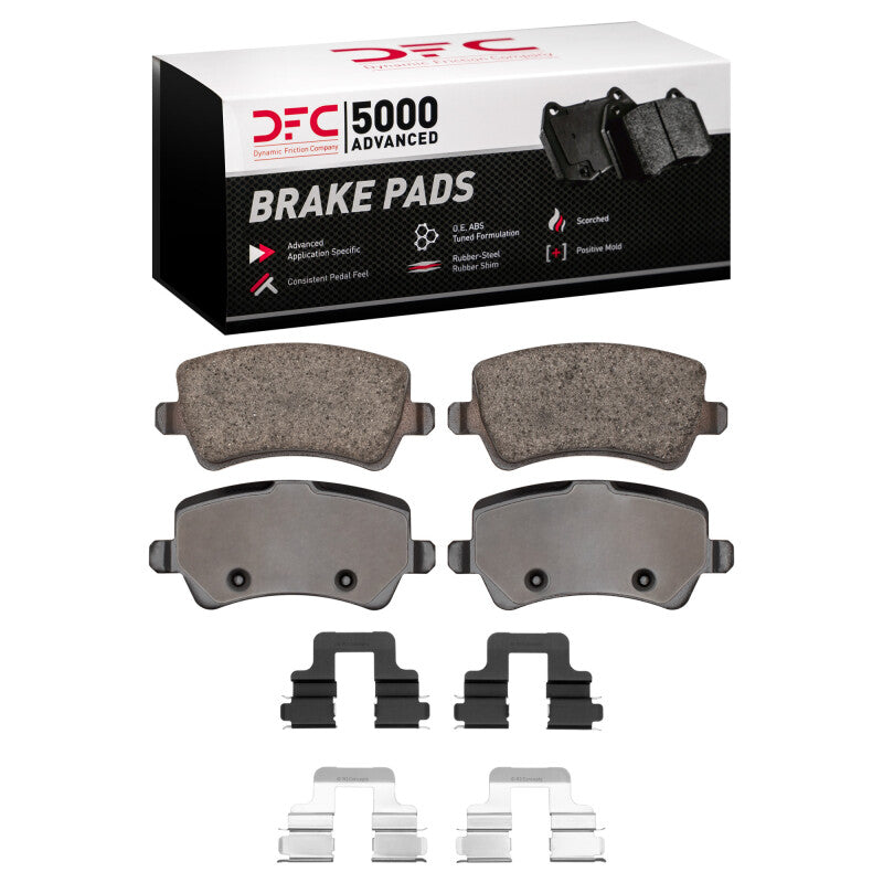 DFC 12-15 Land Rover LR2 Rear 5000 Advanced Low Metallic Brake Pads and Hardware Kit