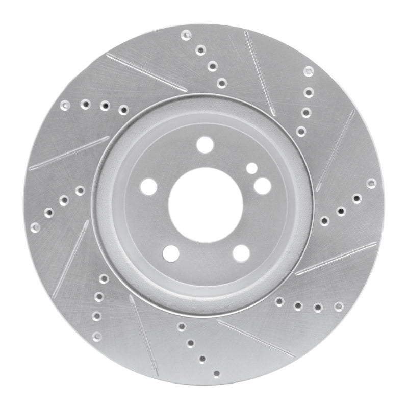 R1 Concepts R1 16-23 Mercedes-Benz GLC350e Rear Left Drilled & Slotted Silver Brake Rotor