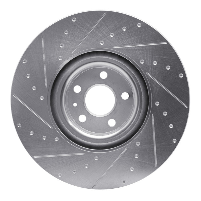 R1 Concepts R1 16-26 Volvo XC90 Front Right Drilled & Slotted Silver Brake Rotor