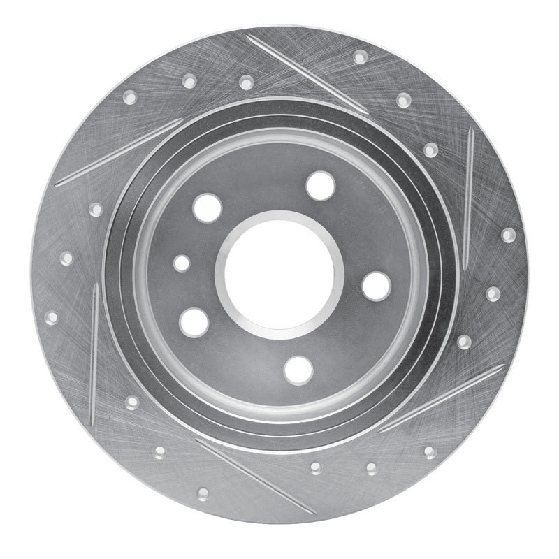 R1 Concepts R1 11-16 Buick LaCrosse Rear Left Drilled & Slotted Silver Brake Rotor