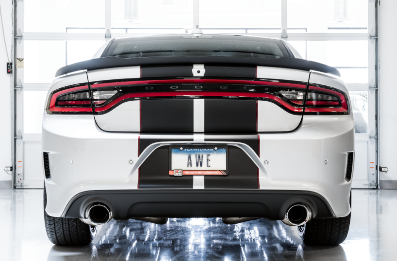 AWE Tuning 2015+ Dodge Charger 6.4L/6.2L SC Non-Resonated Touring Edition Exhaust - Silver Tips
