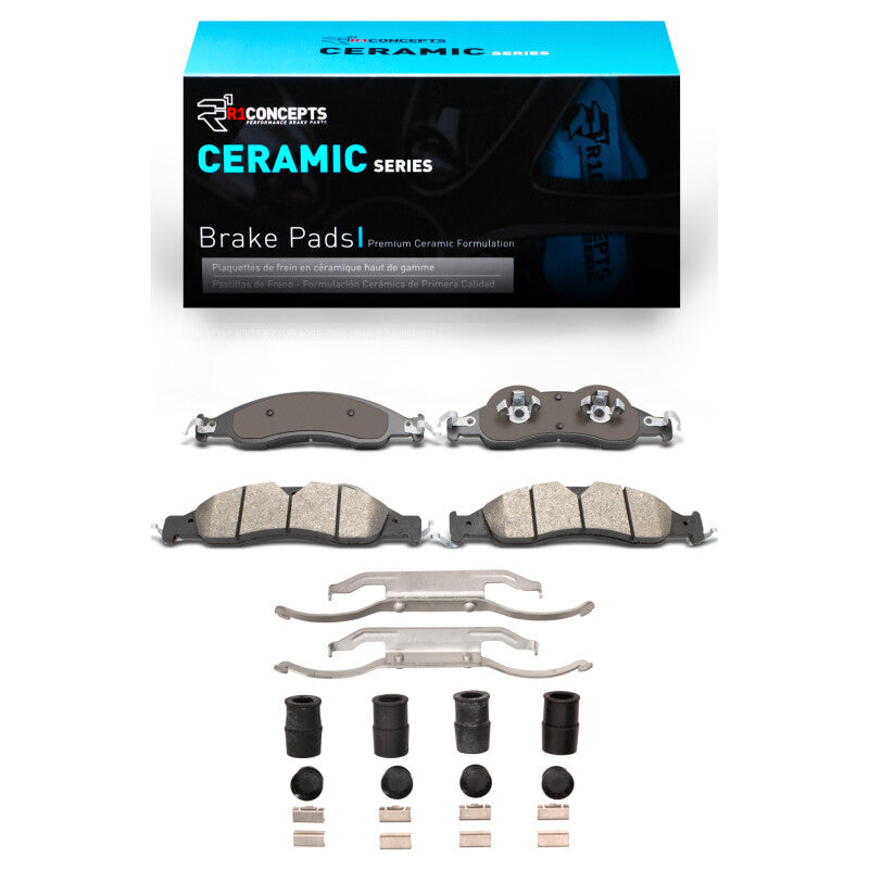 R1 Concepts R1 07-09 Ford Expedition Front Ceramic Pads & Hardware Kit