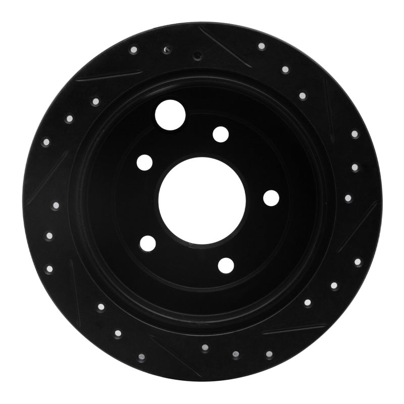 R1 Concepts R1 95-02 Mazda Millenia Rear Left Drilled & Slotted Black Brake Rotor