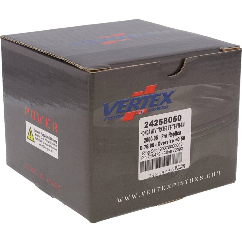 Vertex Pistons 00-06 TRX 350 FE/00-06 TRX 350 FM/00-06 TRX 350 TE Forged Replica Piston Kit