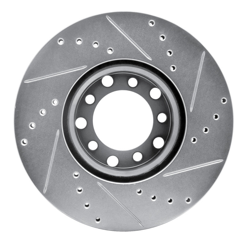 R1 Concepts R1 72-74 Mercedes-Benz 350SL Front Left Drilled & Slotted Silver Brake Rotor