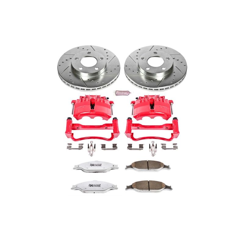 PowerStop Power Stop 03-04 Ford Mustang Front Z26 Street Warrior Brake Kit w/Calipers