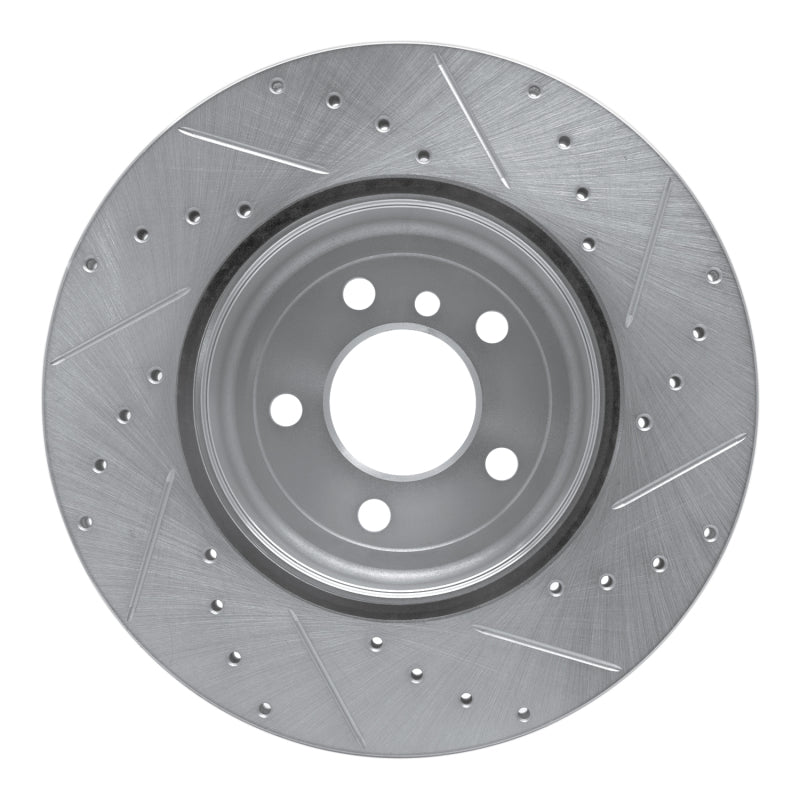 R1 Concepts R1 13-21 BMW 428I Rear Left Drilled & Slotted Silver Brake Rotor