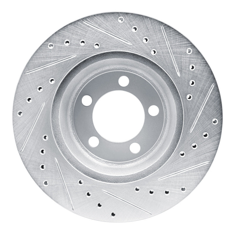 R1 Concepts R1 1965-1972 Dodge Dart Front Left Drilled & Slotted Silver Brake Rotor