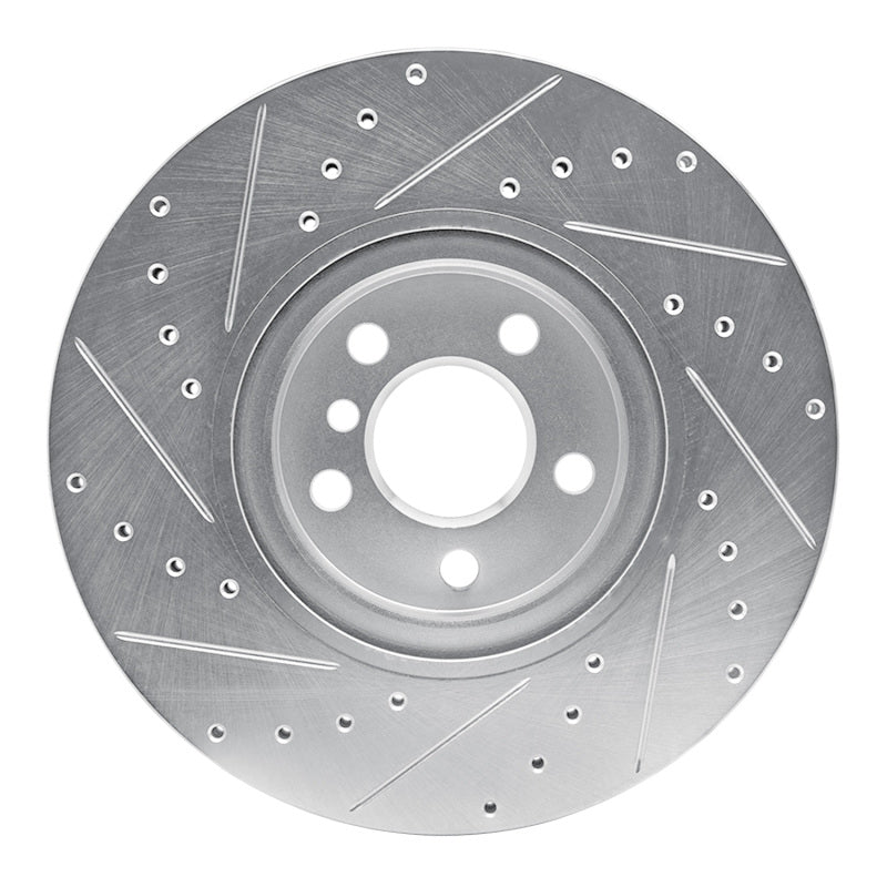 R1 Concepts R1 15-25 BMW X1 (USA/Canada) Front Right Drilled & Slotted Silver Brake Rotor