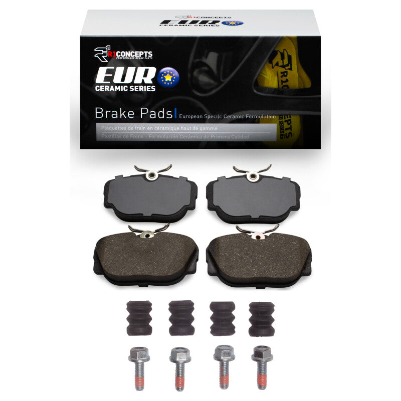 R1 Concepts R1 83-91 BMW 325ES Front Euro Ceramic Pads & Hardware Kit