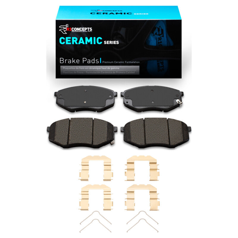 R1 Concepts R1 10-11 Hyundai Tucson Front Ceramic Pads & Hardware Kit