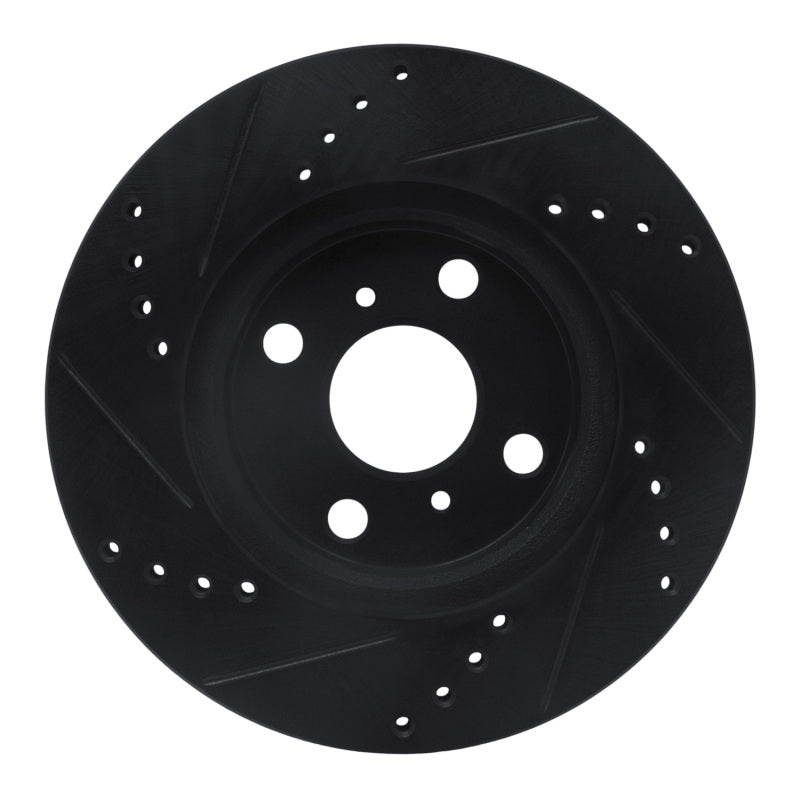 R1 Concepts R1 06-19 Scion IQ Front Right Drilled & Slotted Black Brake Rotor