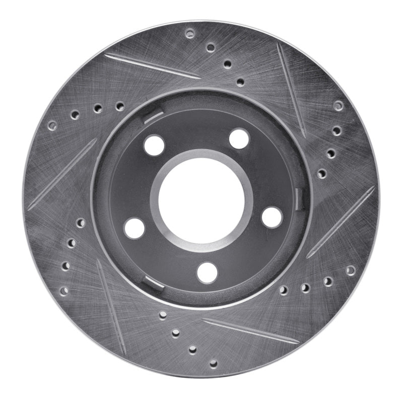 R1 Concepts R1 97-05 Buick Regal Front Left Drilled & Slotted Silver Brake Rotor