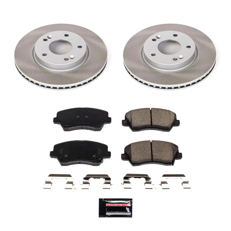 PowerStop Power Stop 17-18 Kia Forte5 Front Semi-Coated Rotor Kit