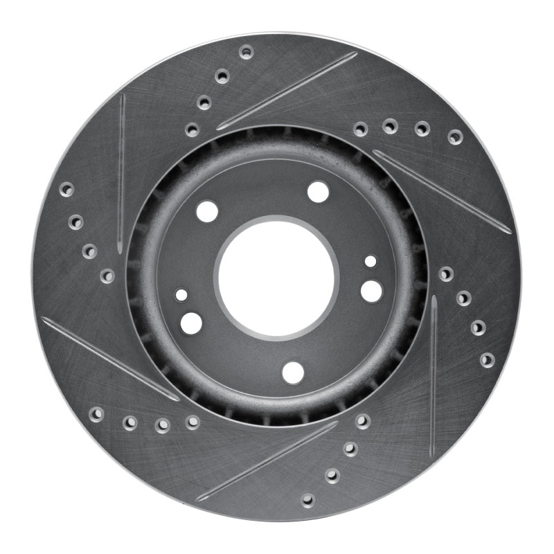 R1 Concepts R1 11-25 Hyundai Venue Front Right Drilled & Slotted Silver Brake Rotor