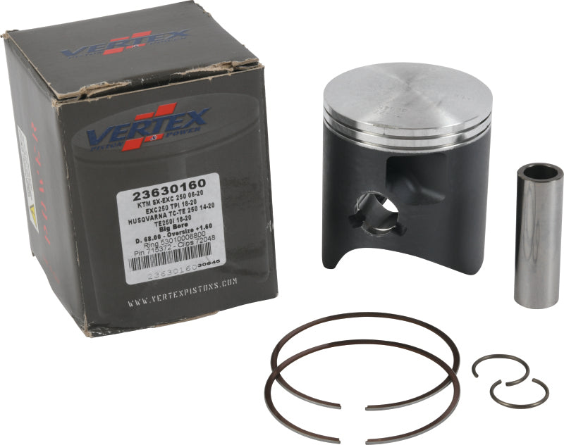 Vertex Pistons Vertex Piston 06-18/2024 KTM 250 EXC 250cc +1.60mm Cast Big Bore Piston Kit 262cc.