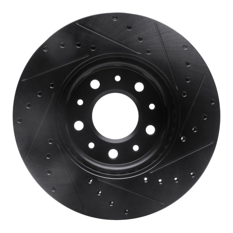 R1 Concepts R1 16-21 Buick LaCrosse Front Left Drilled & Slotted Black Brake Rotor