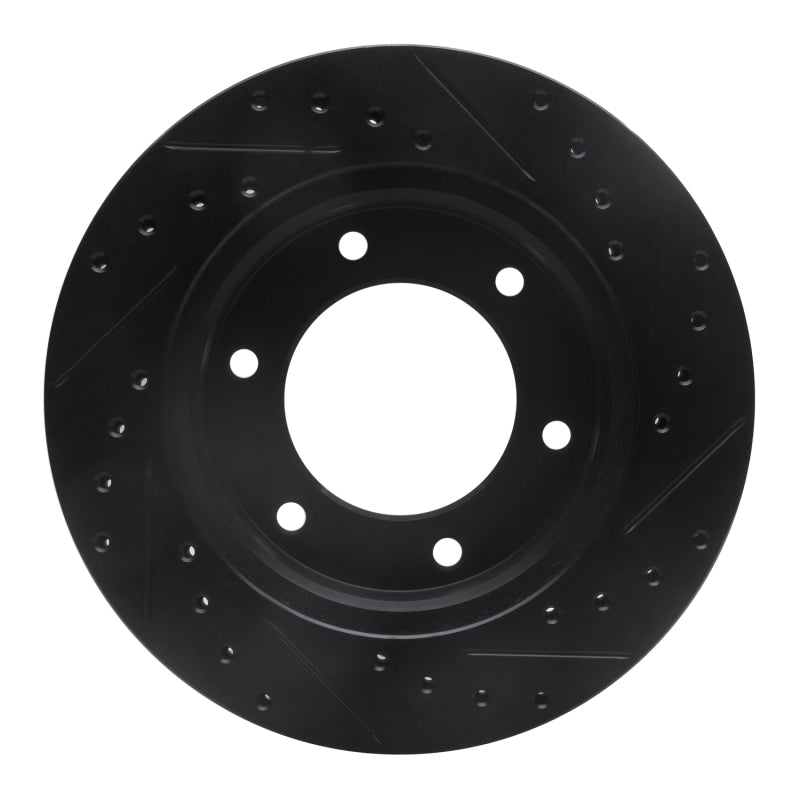 R1 Concepts R1 01-04 Honda Passport Front Left Drilled & Slotted Black Brake Rotor