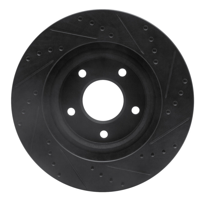 R1 Concepts R1 07-25 Chrysler 200 Front Left Drilled & Slotted Black Brake Rotor