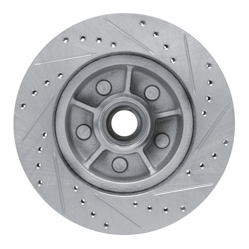 R1 Concepts R1 1968-1973 Ford Fairlane Front Left Drilled & Slotted Silver Brake Rotor