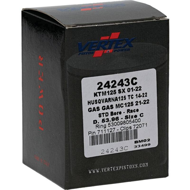 Vertex Pistons Vertex Piston 01-16 KTM 125 EXC 125cc Cast Race Piston Kit