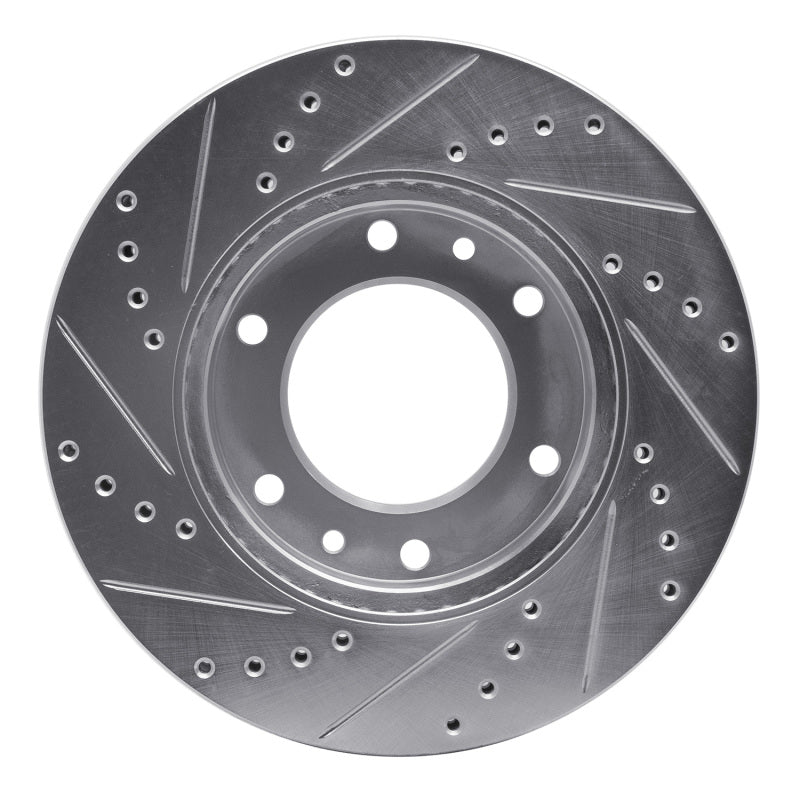 R1 Concepts R1 06-14 Hyundai Entourage Front Right Drilled & Slotted Silver Brake Rotor
