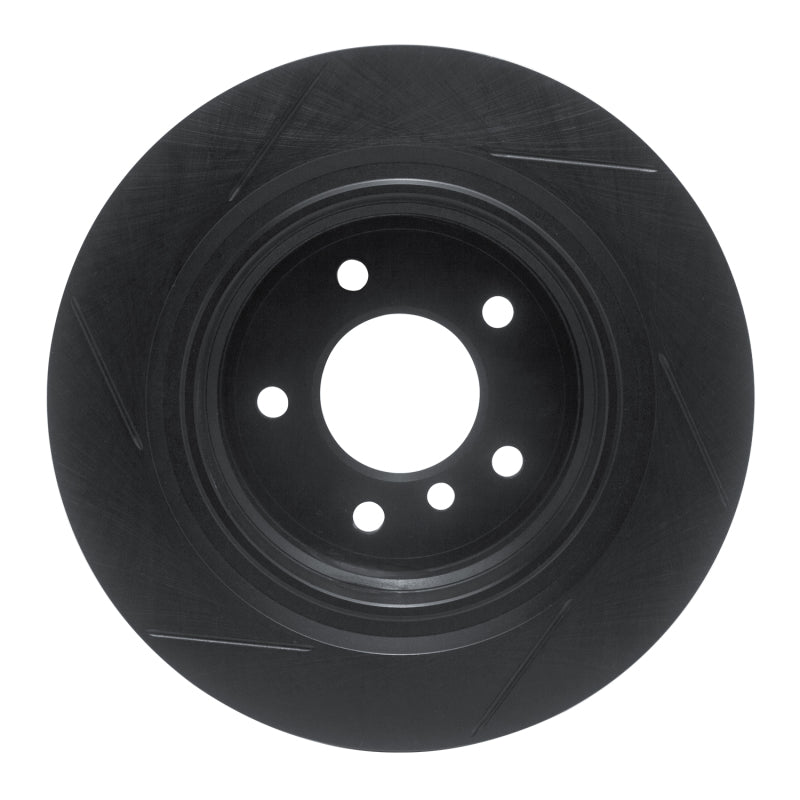R1 Concepts R1 95-02 BMW M3 Rear Left Slotted Black Brake Rotor