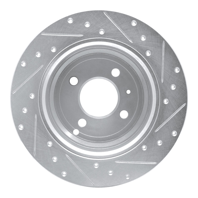 R1 Concepts R1 93-95 Volvo 850 Rear Left Drilled & Slotted Silver Brake Rotor