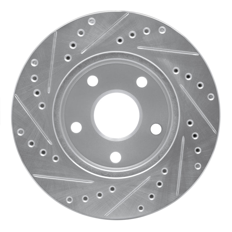 R1 Concepts R1 91-96 Toyota Previa Front Right Drilled & Slotted Silver Brake Rotor