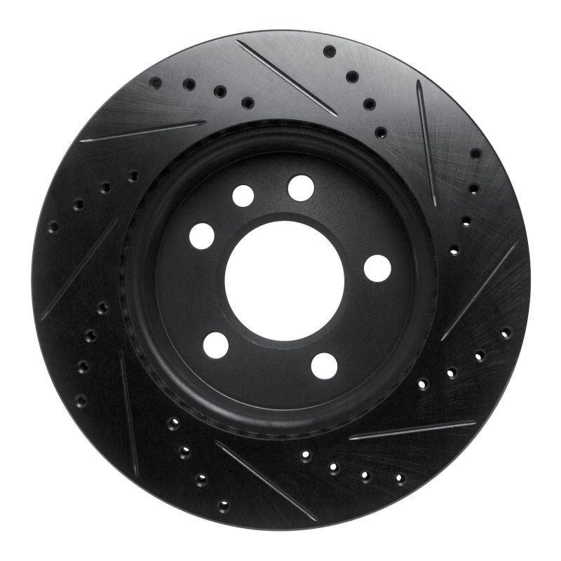 R1 Concepts R1 10-17 Volkswagen AMAROK (Mexico) Front Left Drilled & Slotted Black Brake Rotor