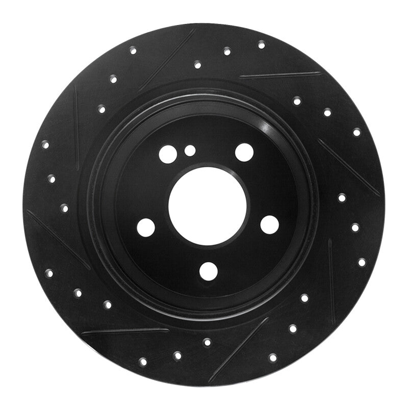 R1 Concepts R1 07-13 Mercedes-Benz S550 Rear Right Drilled & Slotted Black Brake Rotor