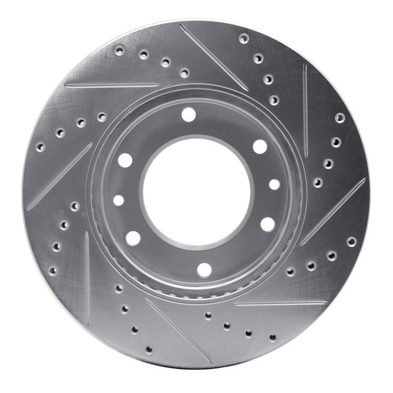 R1 Concepts R1 06-14 Hyundai Entourage Front Left Drilled & Slotted Silver Brake Rotor