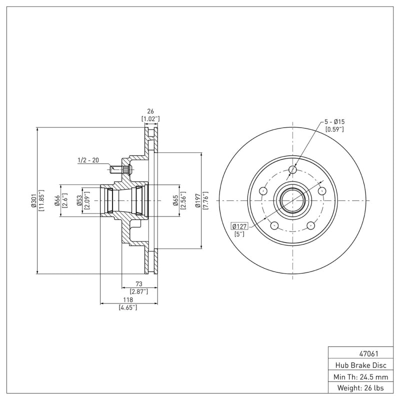 DFC 77-95 Buick Electra Front Brake Rotor