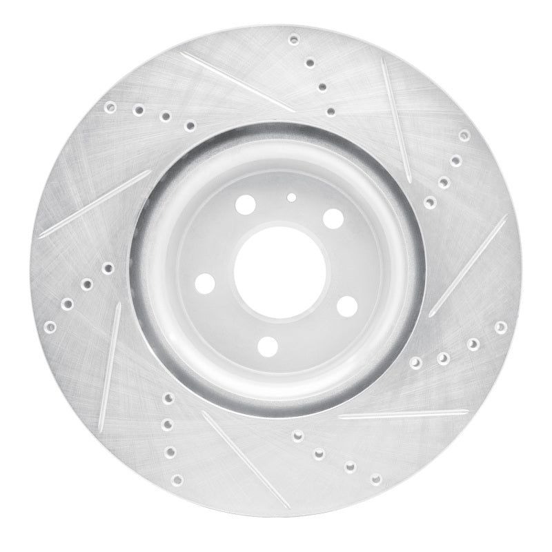 R1 Concepts R1 12-20 Audi Q5 (Mexico) Front Left Drilled & Slotted Silver Brake Rotor