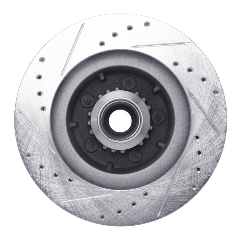 R1 Concepts R1 1969-1973 Chrysler New Yorker Front Right Drilled & Slotted Silver Brake Rotor