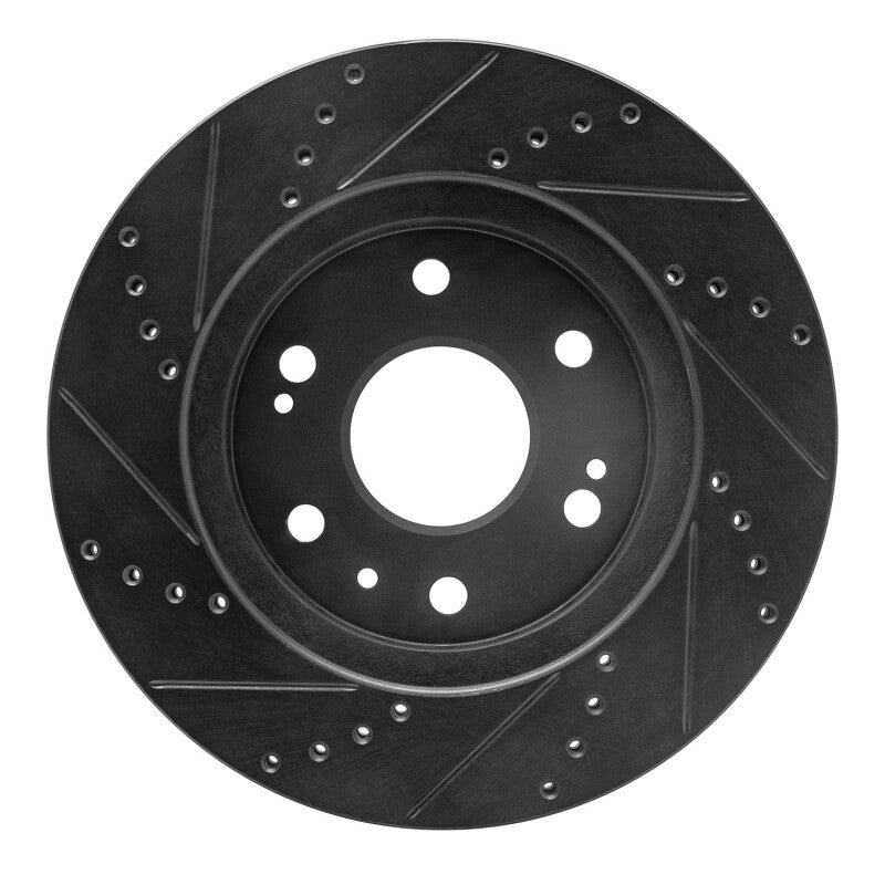 R1 Concepts R1 09-20 Chevrolet TAHOE Front Right Drilled & Slotted Black Brake Rotor