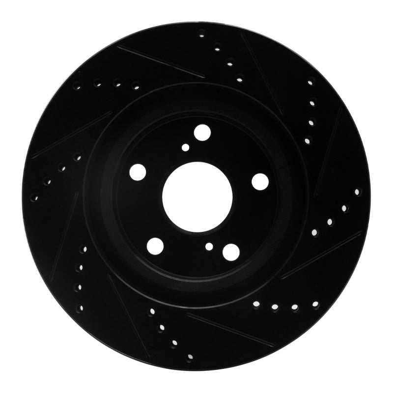 R1 Concepts R1 99-03 Renault SCENIC (Mexico) Front Left Drilled & Slotted Black Brake Rotor