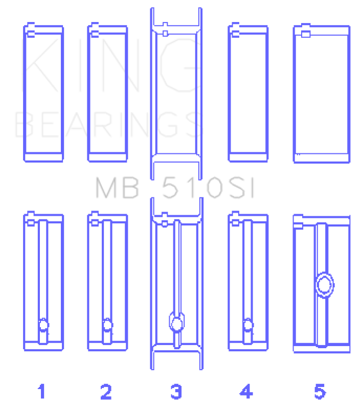 King Engine Bearings Chrysler 360 Main Bearing Set