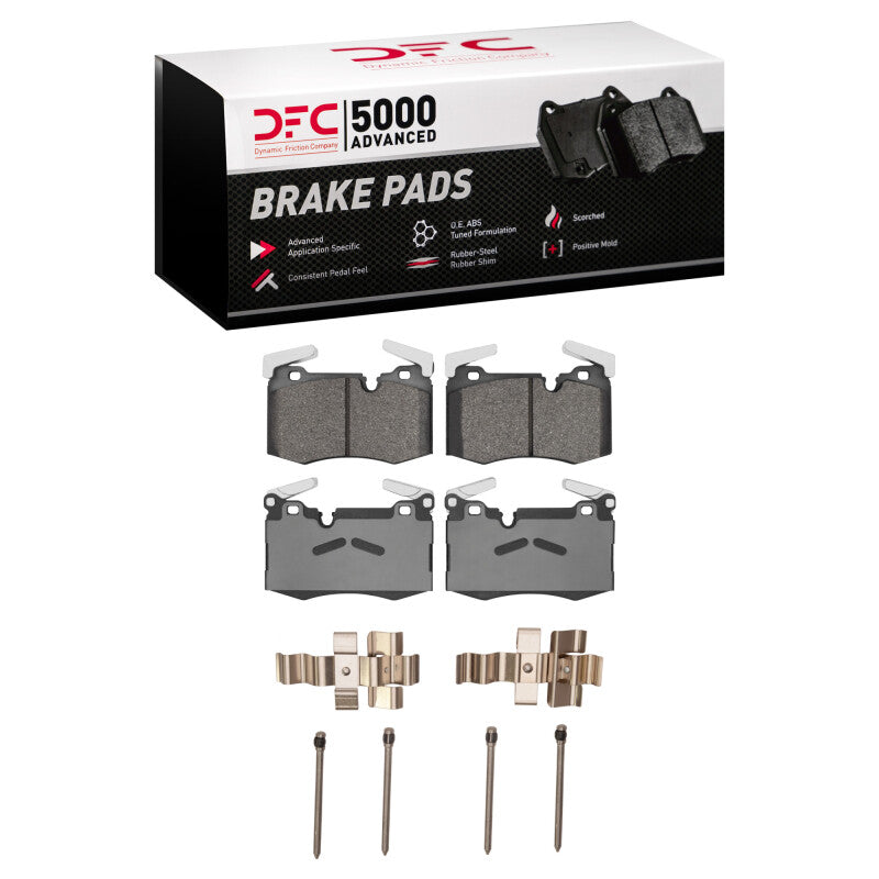 DFC 09-14 Mini Cooper (Excl Clubman) Front 5000 Advanced Low Metallic Brake Pads and Hardware Kit